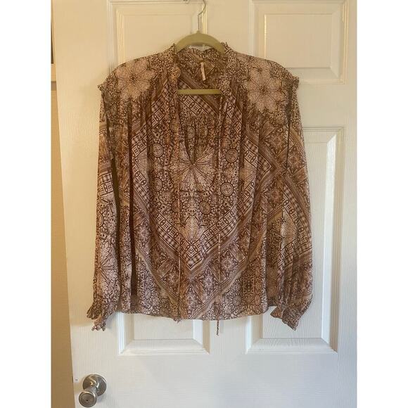 Free People Little Runaway Blouse size small - Picture 1 of 12